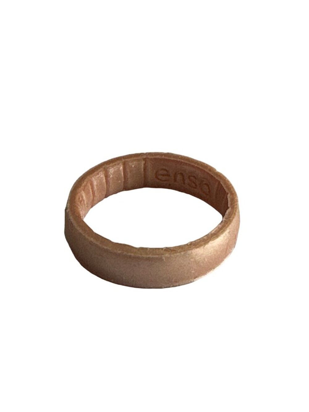 Enso Silicone Ring Unisex Size 6 Rose Gold Pink Iridescent Comfortable Accessory